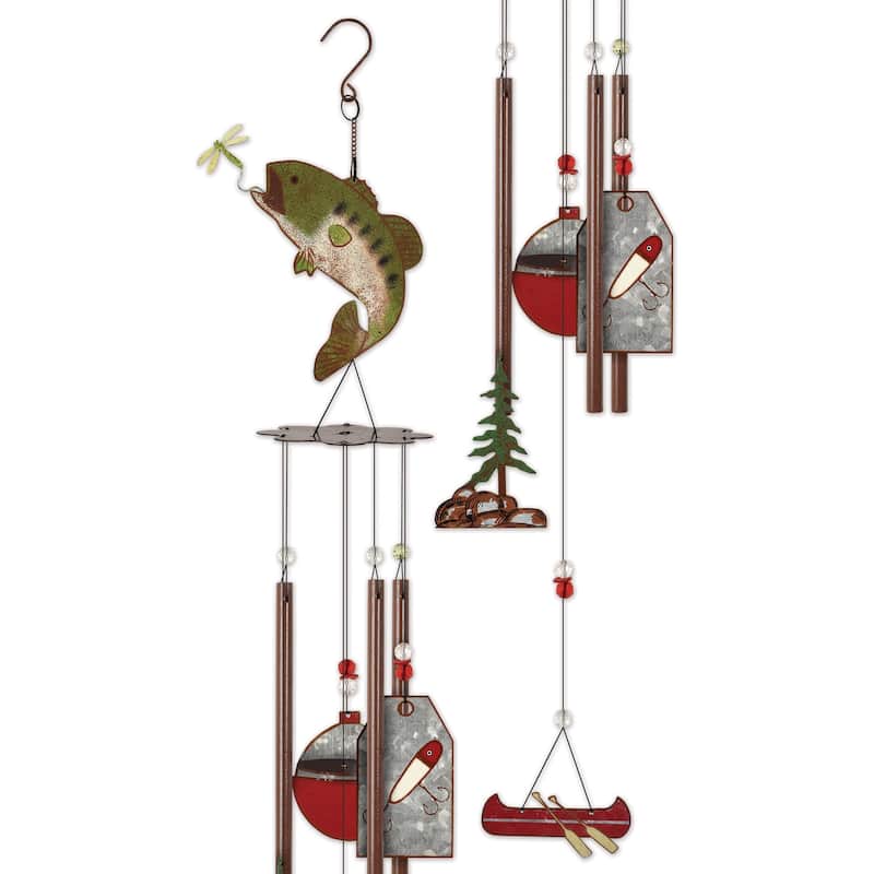 Wilderness Wonders - Catch of the Day Rustic Bass Wind Chime