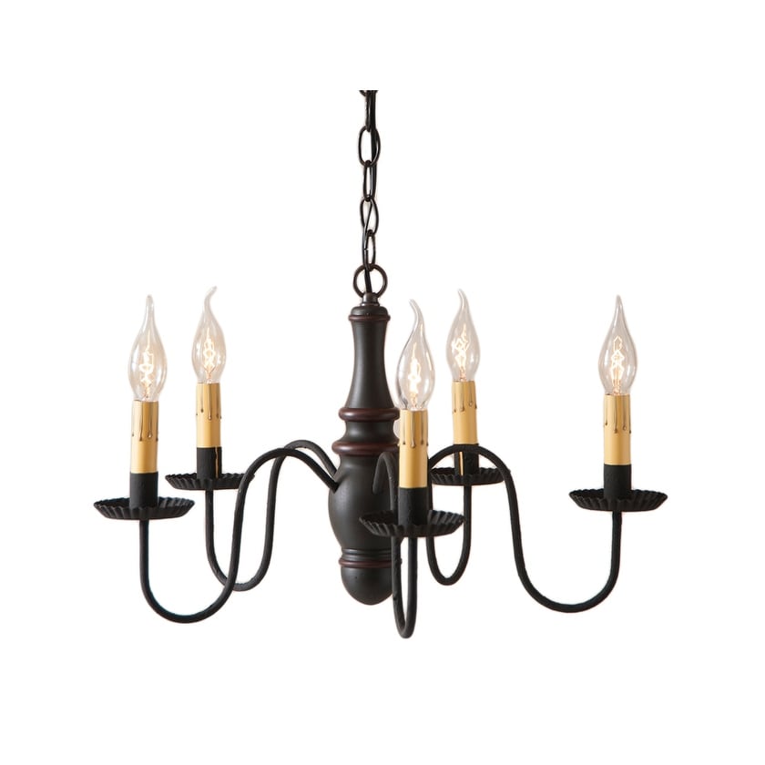 Lynchburg Chandelier in Sturbridge Black with Sturbridge Red - 12.75 X 20.5 X 20.5 inches - Chandeliers For Bedrooms by Overstock.com