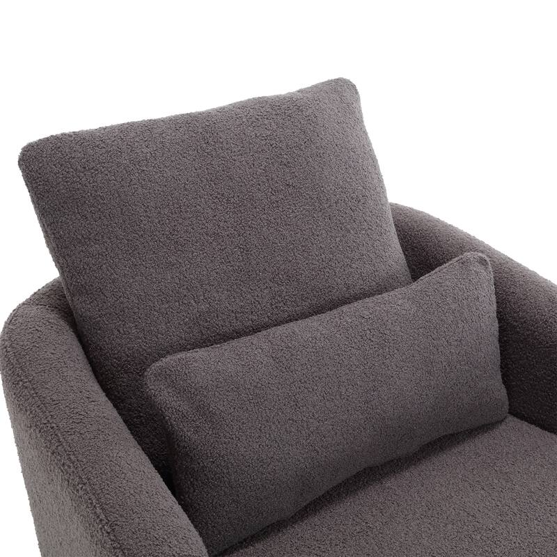 Swivel Barrel Chair, Comfy Round Accent Sofa Chair for Living Room, 360 Degree Swivel Barrel Club Chair, Leisure Arm Chair