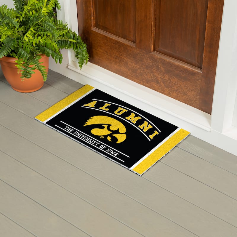 28 in. x 16 in. University of Iowa Alumni Full Color PVC Door Mat