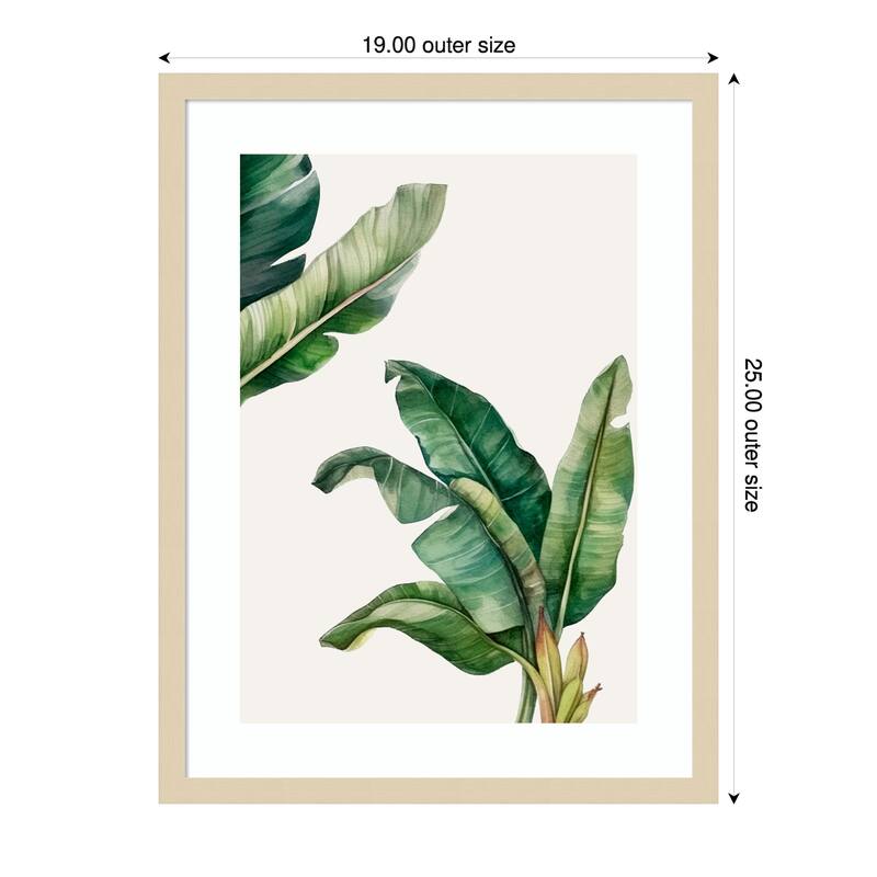 Green Leaves by Elizabeth C Wood Framed Wall Art Print