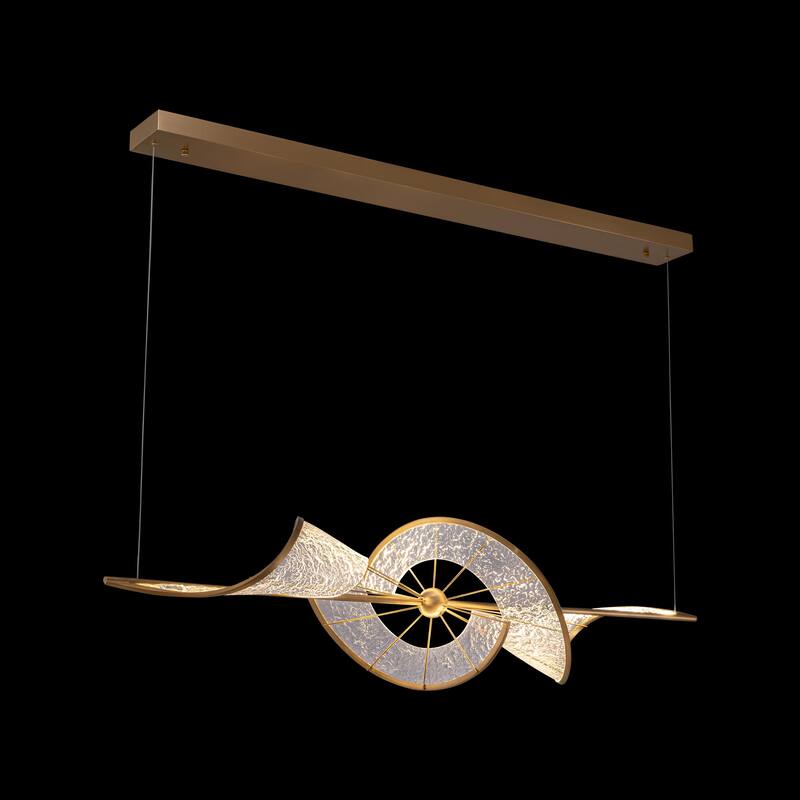 Ziva by Golden Lighting Aurora Integrated LED Island Light in Brushed Champagne - Gold