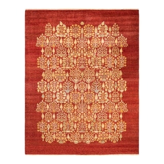 Overton Eclectic, One-of-a-Kind Hand-Knotted Area Rug - Orange, 9' 1" x 12' 2" - 9' 1" x 12' 2"