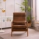 preview thumbnail 94 of 105, High Back Solid Wood Armrest Backrest Leisure Chair Accent Chair