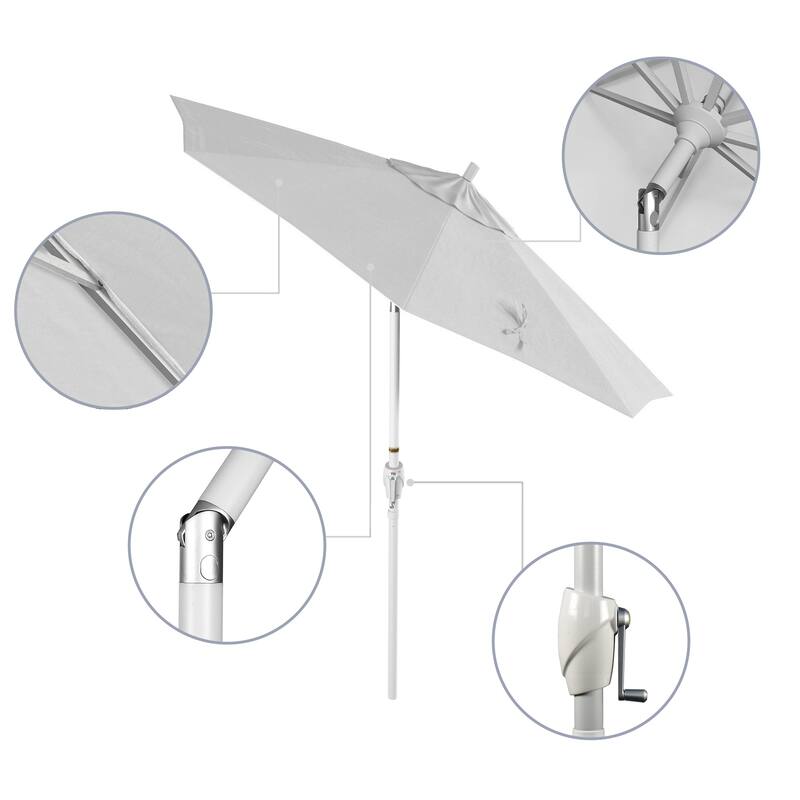 Pompano 7.5-foot Crank Lift Round Patio Umbrella by Havenside Home