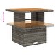 preview thumbnail 13 of 75, vidaXL Patio Dining Set with Cushions Outdoor Seating Gray Poly Rattan