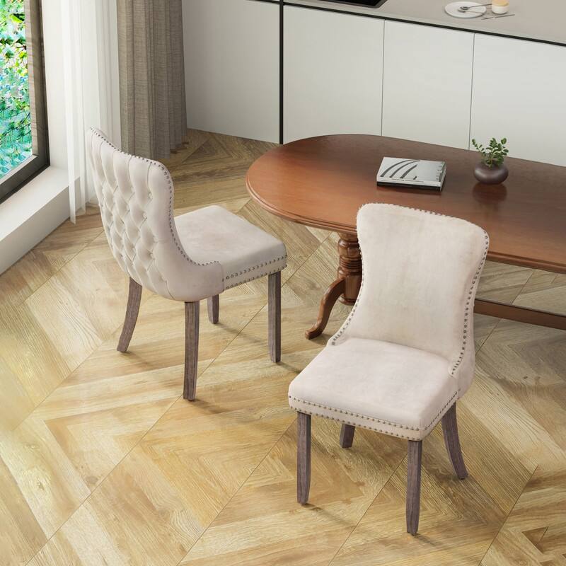 Upholstered Wing Back Dining Chair (Set of 6)