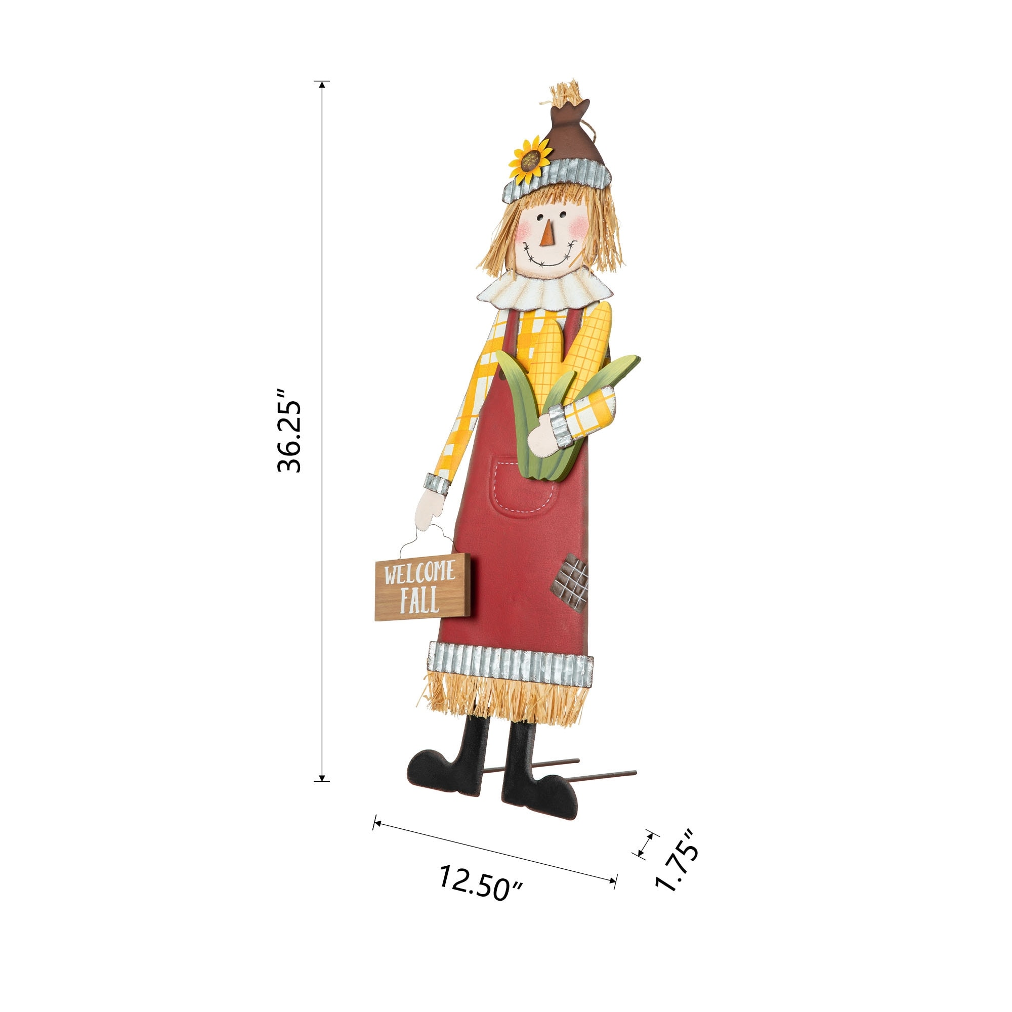 Glitzhome Metal Scarecrow Yard Stake/Standing/Hanging Decor - On Sale - Bed  Bath & Beyond - 35722333