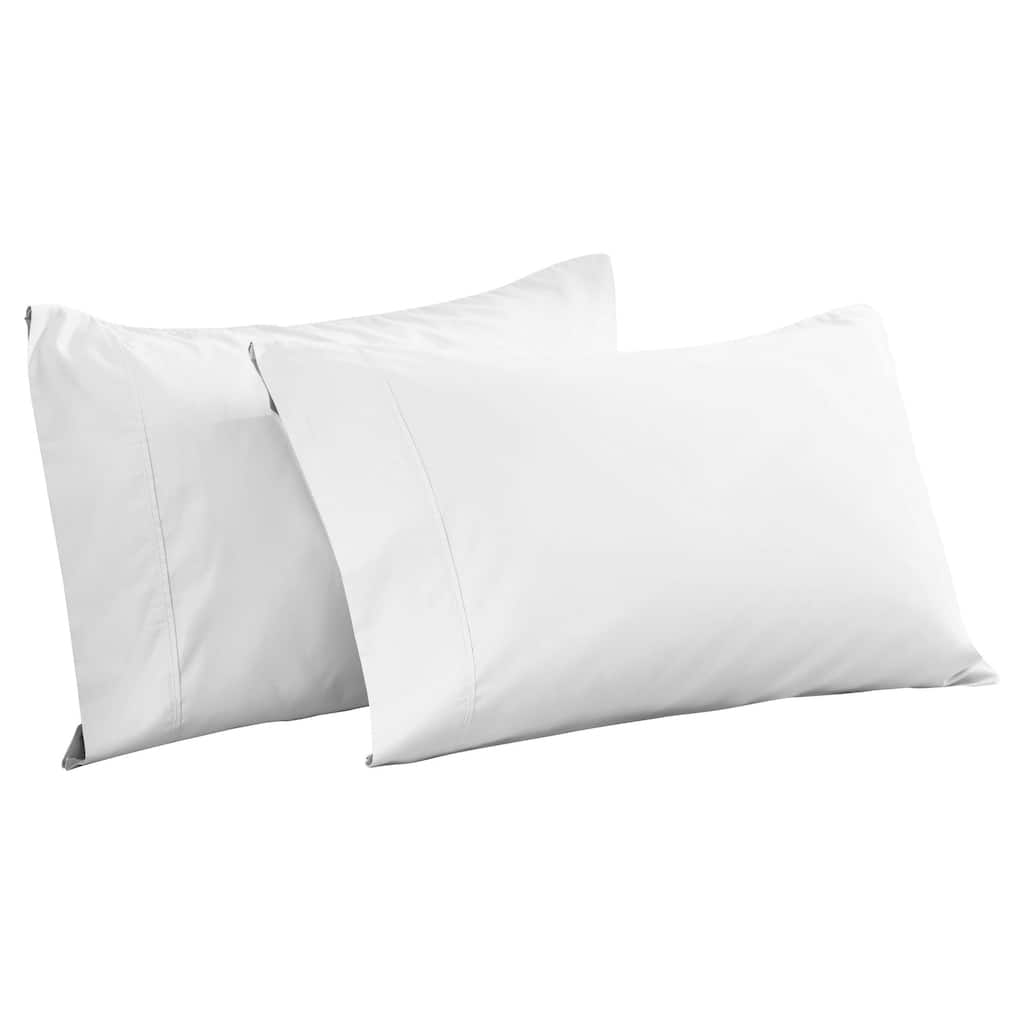 Blue Nile Mills Cotton Blend 600 Thread Count Solid Pillowcase Set of 2