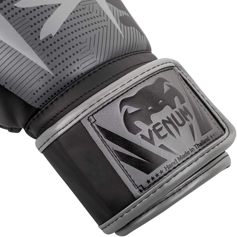 Venum Elite Hook and Loop Boxing Gloves - Black/Dark Camo