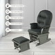 preview thumbnail 5 of 25, Wood Baby Glider and Ottoman Cushion Set with Padded Armrests for Nursing - 29.5" x 26" x 40"