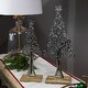 preview thumbnail 1 of 4, Starry Trees Metal Christmas Decorations - 18.5" - Silver - Set of 2