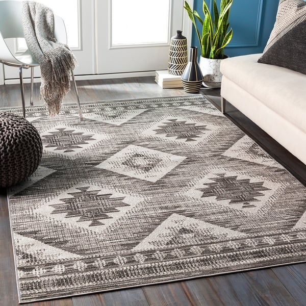 slide 2 of 16, Artistic Weavers Fitzy Southwestern Geometric Area Rug 5'3" x 7'7" - Charcoal