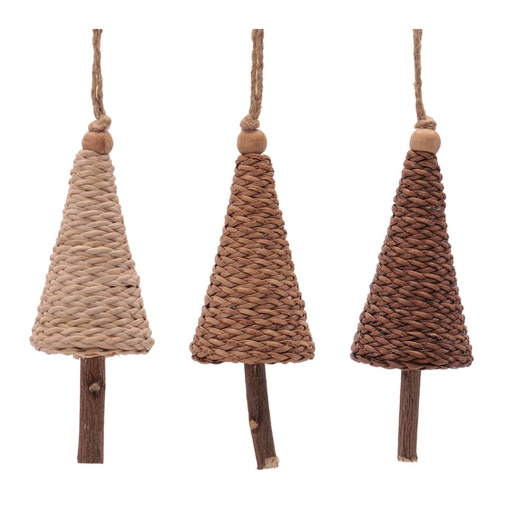 Tree Ornament Set of 12 - 5"H Plastic