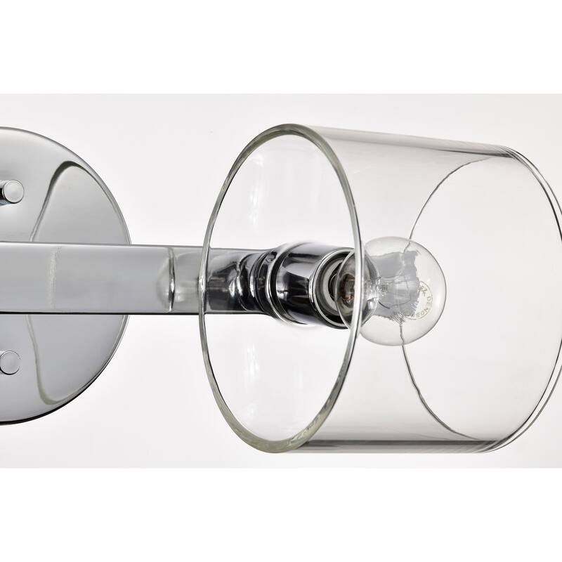 Marlowe 2 Light Vanity Polished Nickel with Clear Glass - Polished Nickel