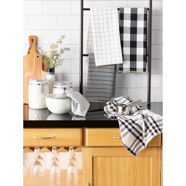 KitchenAid Albany Black Kitchen Towel Set (Set of 4)