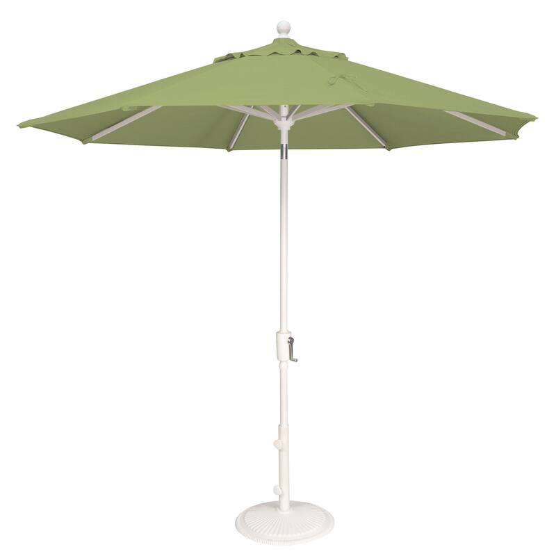 SimplyShade Catalina 9' Octagon Push Button Tilt Umbrella, White Frame Finish