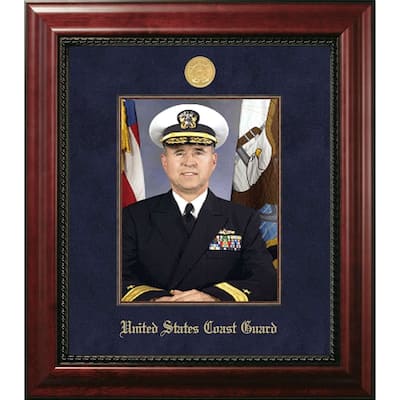 Patriot Frames Coast Guard 8x10 Portrait Executive Frame with Gold Medallion