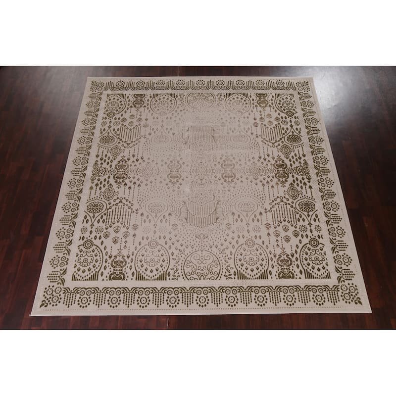 Turkish Geometric Damask Transitional Oriental Rug Home Decor Carpet