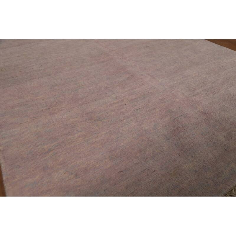 Brown Gray Gabbeh Oriental Area Rug Hand-Knotted Wool Carpet - 4'11" x 6'6"