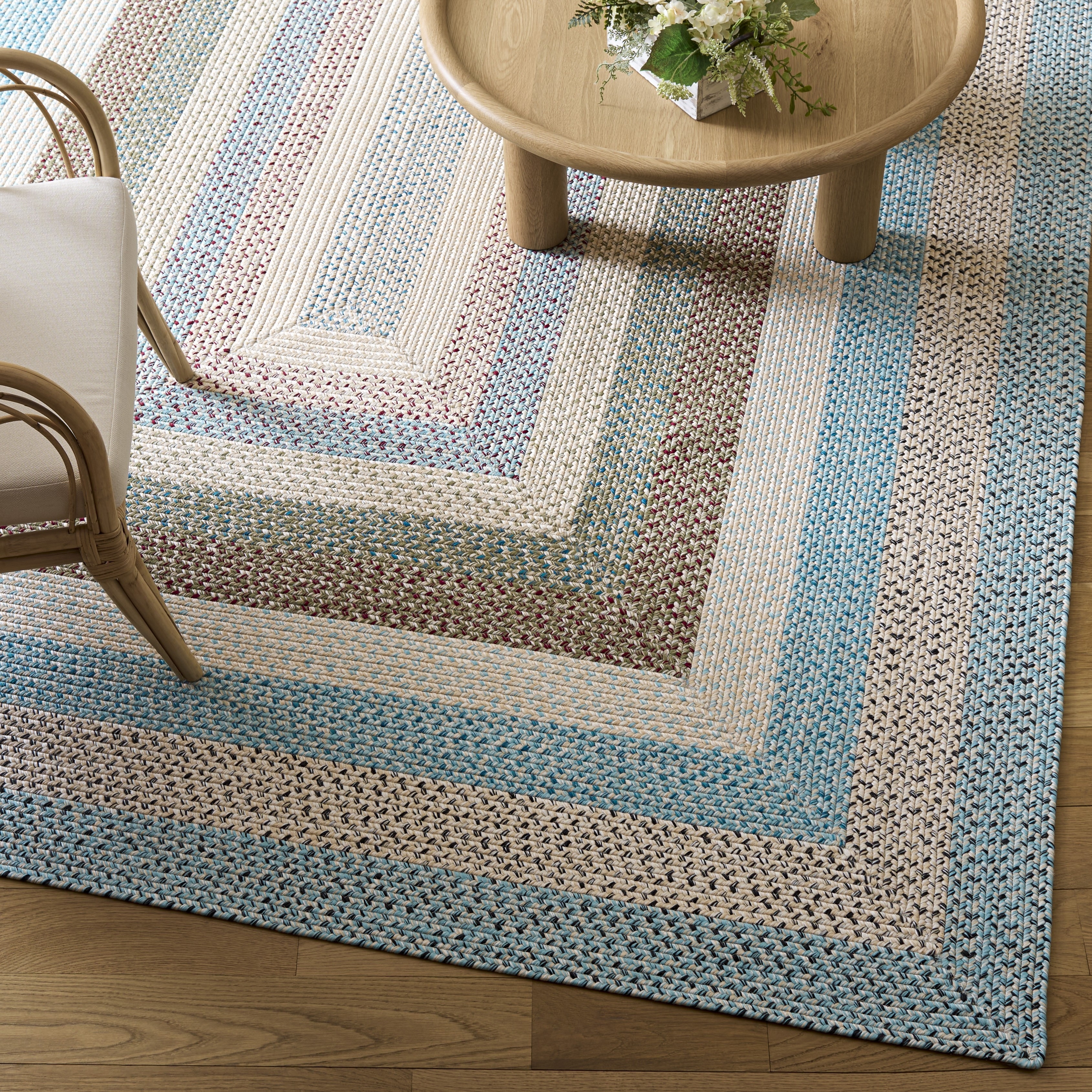 SAFAVIEH Handmade Braided Robena Machine Washable Country Rug