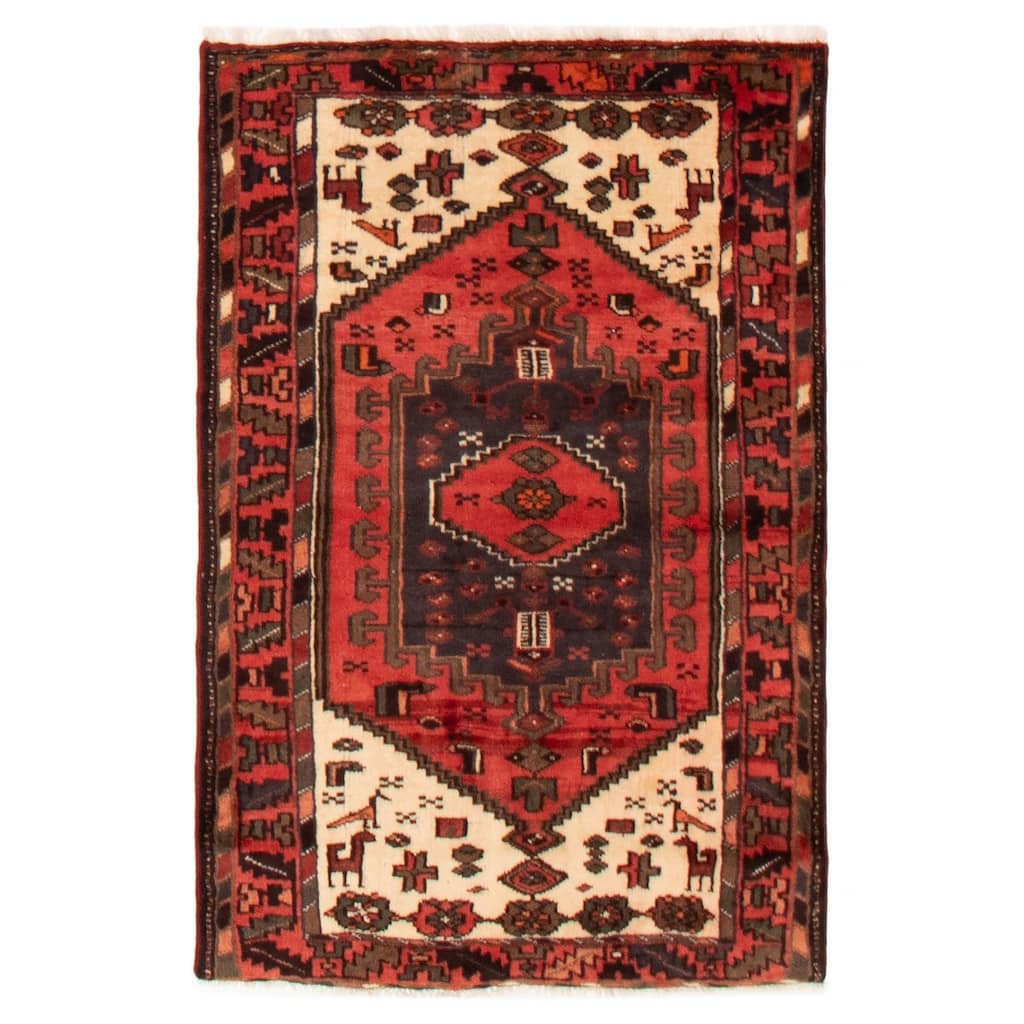 ECARPETGALLERY Hand-knotted Andelz Red Wool Rug - 3'1 x 4'6