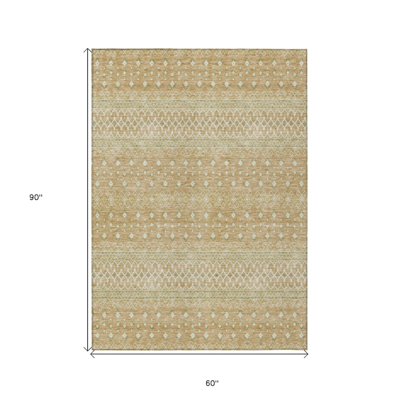 HomeRoots Tribal Transitional Rectangle Outdoor Rug