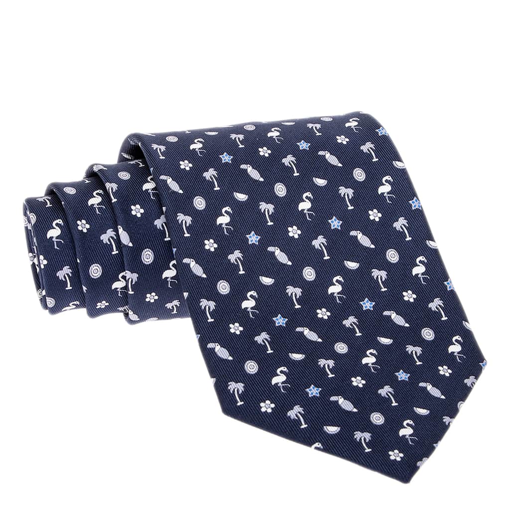 Ferragamo Tropical Print Silk Tie