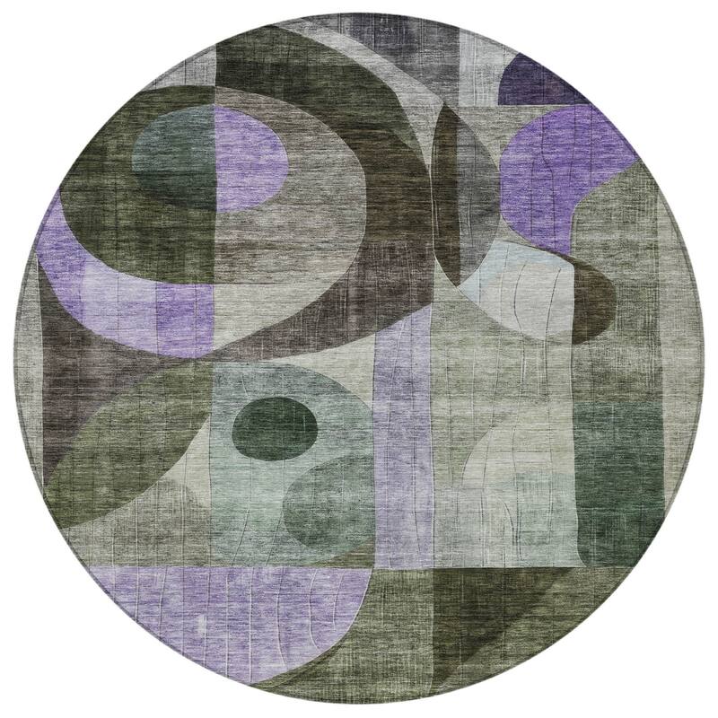 HomeRoots Geometric Transitional Rectangle Outdoor Rug