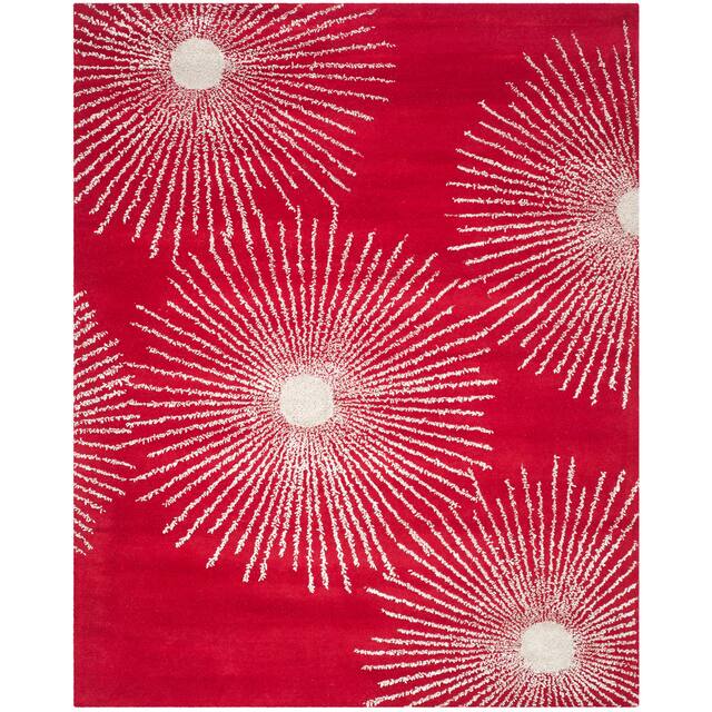 SAFAVIEH Handmade Soho Miyase Modern Burst New Zealand Wool Rug