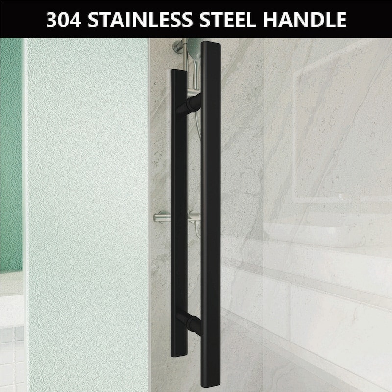 i-Homare 30 in.W x 72 in.H Frameless Pivot Shower Door, 5/16 in SGCC Frosted Tempered Glass