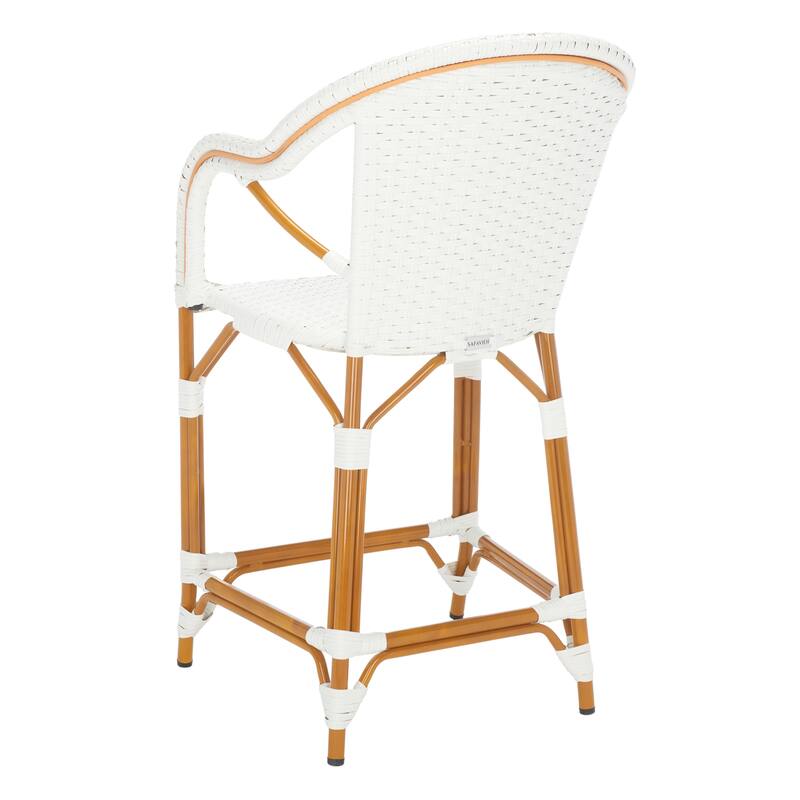 SAFAVIEH Charlize Outdoor Bistro 26-inch Counter Stool with Arms - 23Wx26Dx43H