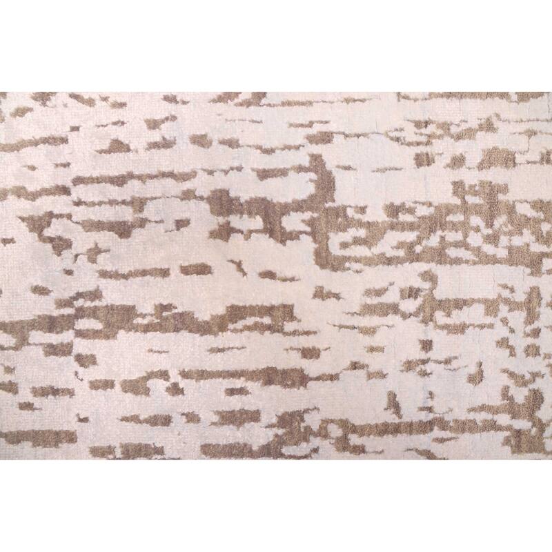 ECARPETGALLERY Hand-knotted Legacy Silver Silk, Wool Rug - 2'4 x 12'0