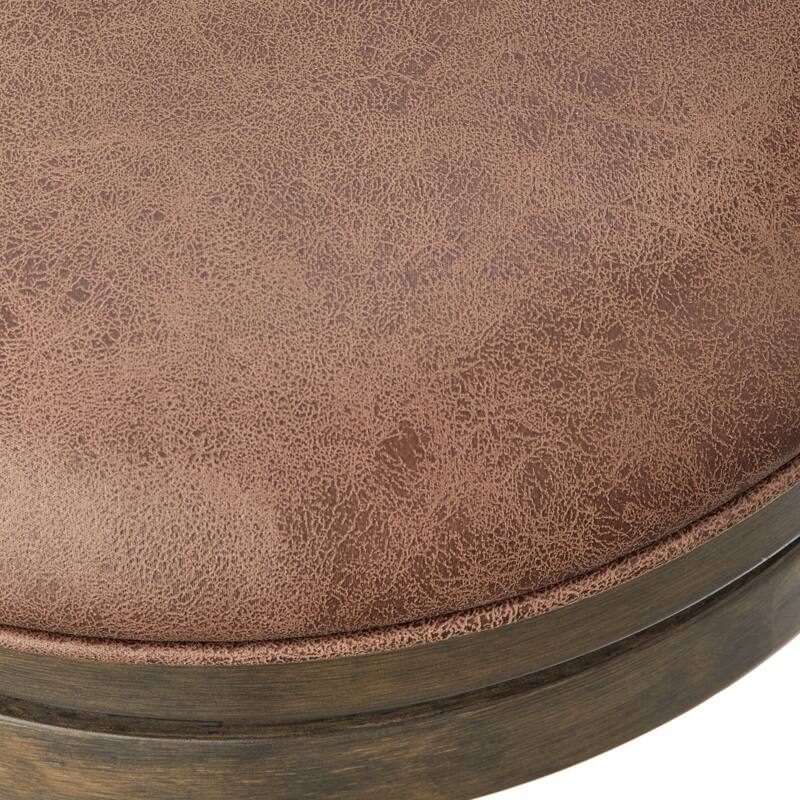 Lifestorey Thurston Pub Set with Solid Wood and Cane Swivel Stools