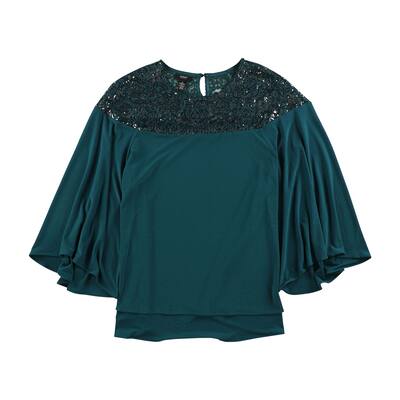 Alfani Womens Yoked Tunic Blouse