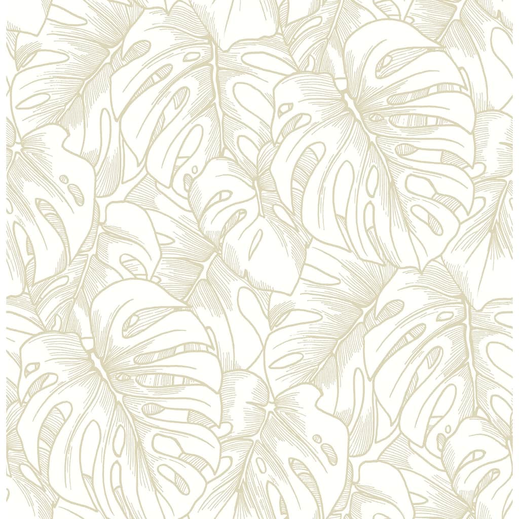 Scott Living Balboa Gold Botanical Wallpaper