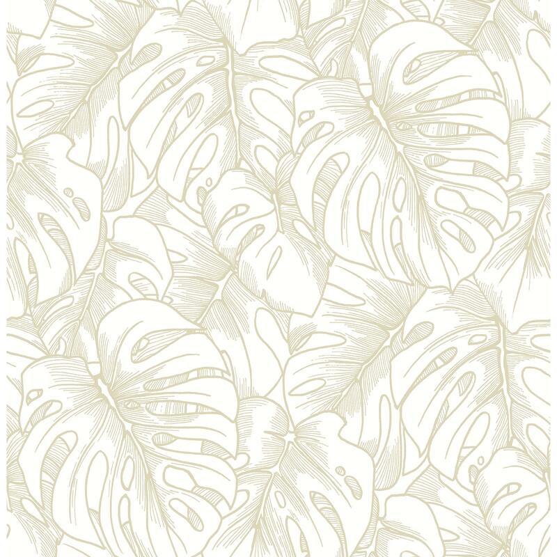 Scott Living Balboa Gold Botanical Wallpaper