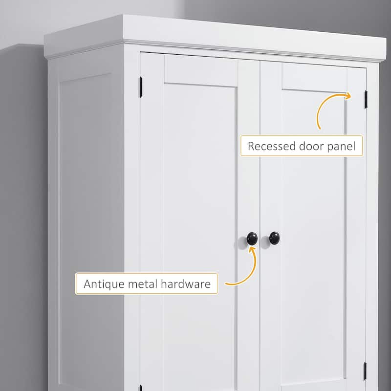 72" Freestanding Kitchen Pantry Cabinet, Tall Storage Cabinet with 2 Door Cupboards, 2 Drawers and Adjustable Shelves