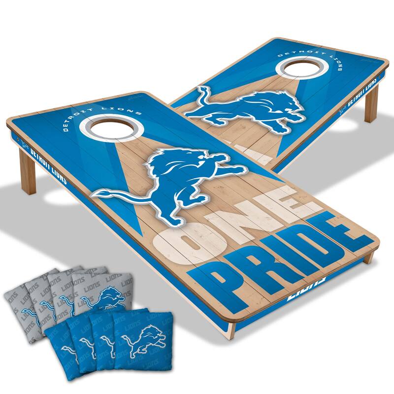 Detroit Lions NFL 2x4 Professional Cornhole Board Set - Include Team Logo Bags