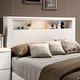 preview thumbnail 16 of 19, Champs Contemporary Queen Solid Wood Storage 3-Piece Panel Bed with USB Port Set by Furniture of America