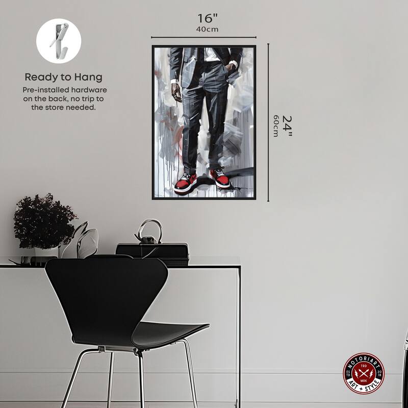 Notoriart Man Of Style Ii Framed Men Style 1 Piece Canvas Wall Art