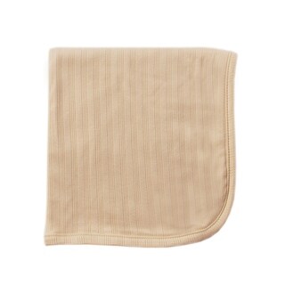 Touched by Nature Baby Organic Cotton Swaddle, Receiving and Multi-purpose Blanket, Tan, One Size - Tan - One Size