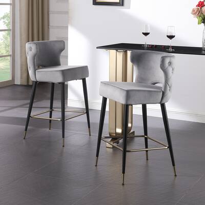 Swivel Bar Stools Set Of 2,Counter Height Bar Stools,Upholstered Bar Chair With Bamboo Legs,Low Back Counter Stools For Kitchen Island (Beige-Pu