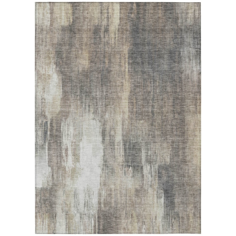 Machine Washable Indoor/ Outdoor Modern Ombre Chantille Rug
