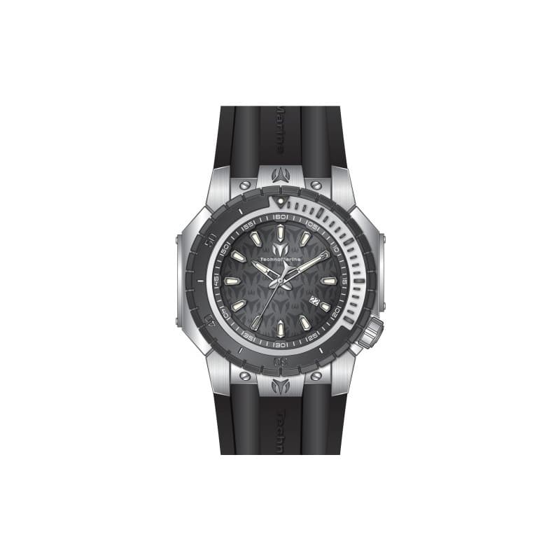 Technomarine Men's TM-224006 Manta Quartz 3 Hand Gunmetal Dial Watch - Gun Metal