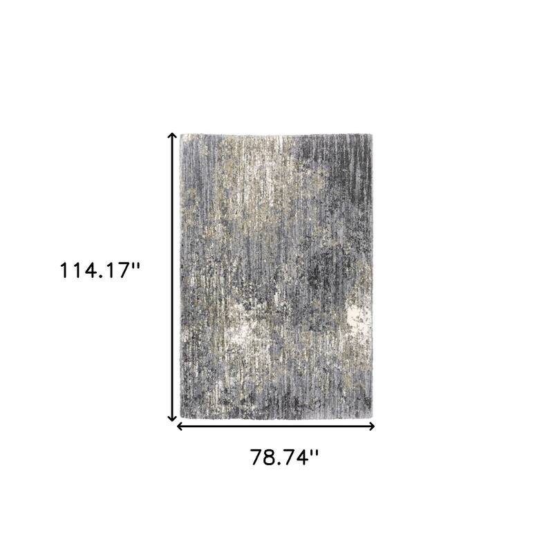 HomeRoots Abstract Shag Rectangle Area Rug