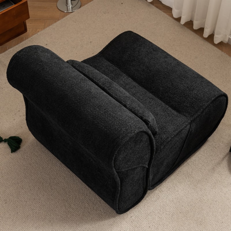 Soft Pellet Velvet Recliner - Comfortable Lounge Chair with Waist Pack Padding, Modern Design