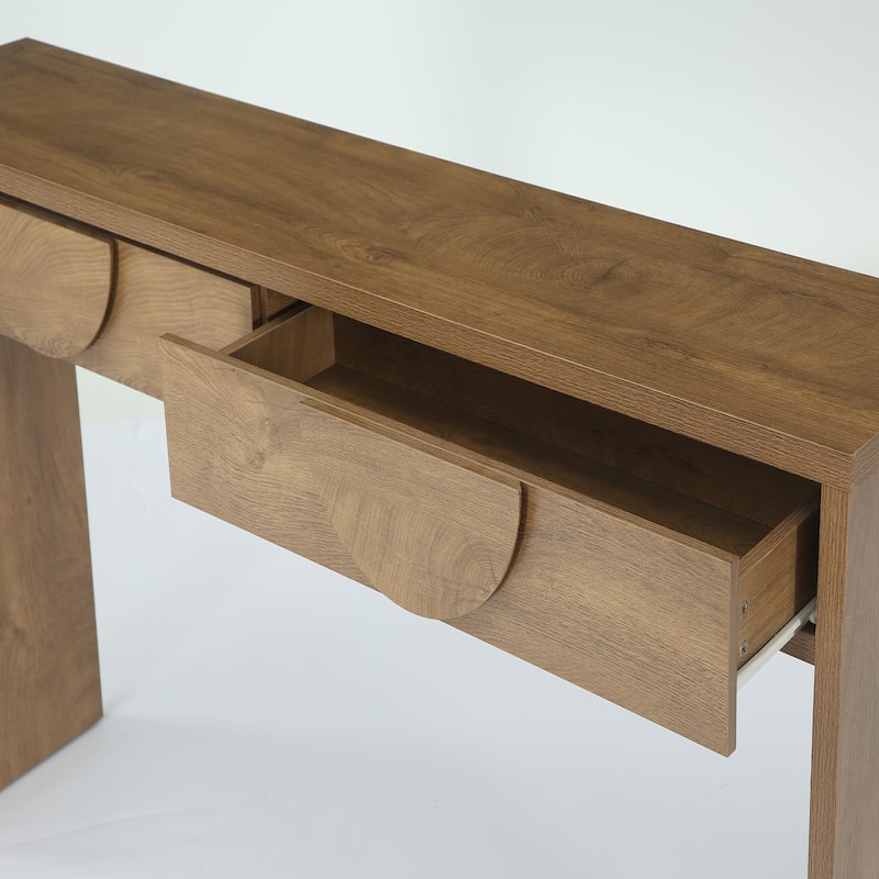 63-Inch Farmhouse Console Table with 2 Drawers for Entryway, Sofa Table Behind the Couch - 62.99" L x 13.77" D x 35.43" H