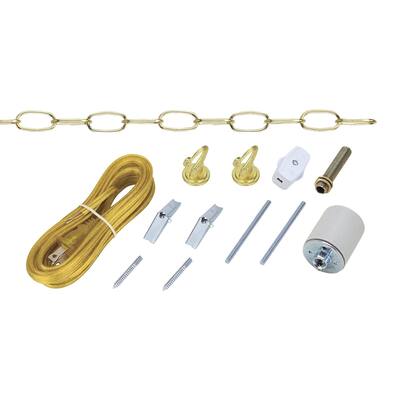 Aspen Creative Swag Light Kit in Polished Brass - Brown - 11