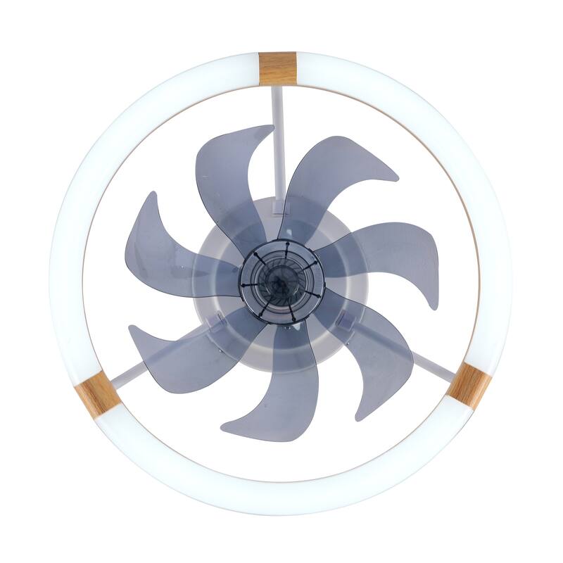 Sofucor 20 Inch Low Profile Ceiling Fan,Dimmable LED Ceiling Fans with Lights and Remote,Modern Flush Mount Fandelier Fans Light